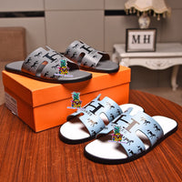 S-shoe H.e.r.m.e.s Spring Summer Style Women Shoes Large Size Line-styled Open Toe Block Sandals Women's Printing Sandals Beach Shoe Slippers Summer Soft Footwear Female Water Shoes Slides Outdoor Rubber Flat