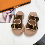 S-shoe GUCCI Outdoor Beach Sandals Women Genuine Leather Slippers Summer Platform Female Shoes Non-slip Flip Flops Women Indoor Slides Male Summer Beach Flip Flops Shipping Slippers