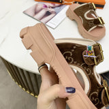 S-shoe GUCCI Outdoor Beach Sandals Women Genuine Leather Slippers Summer Platform Female Shoes Non-slip Flip Flops Women Indoor Slides Male Summer Beach Flip Flops Shipping Slippers