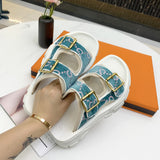 S-shoe GUCCI Outdoor Beach Sandals Women Genuine Leather Slippers Summer Platform Female Shoes Non-slip Flip Flops Women Indoor Slides Male Summer Beach Flip Flops Shipping Slippers