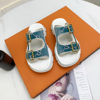 S-shoe GUCCI Outdoor Beach Sandals Women Genuine Leather Slippers Summer Platform Female Shoes Non-slip Flip Flops Women Indoor Slides Male Summer Beach Flip Flops Shipping Slippers