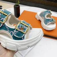 S-shoe GUCCI Outdoor Beach Sandals Women Genuine Leather Slippers Summer Platform Female Shoes Non-slip Flip Flops Women Indoor Slides Male Summer Beach Flip Flops Shipping Slippers