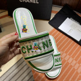 S-shoe Summer New Women's Slippers Personality Fashion Comfortable Casual Leather Flat Sandals Home Slipper Women Summer Fashion Outer Wear Flat Sandals Korean Style Versatile Soft Girl Sandals women Beach