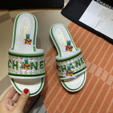 S-shoe Summer New Women's Slippers Personality Fashion Comfortable Casual Leather Flat Sandals Home Slipper Women Summer Fashion Outer Wear Flat Sandals Korean Style Versatile Soft Girl Sandals women Beach