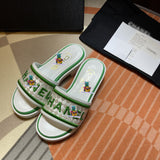 S-shoe Summer New Women's Slippers Personality Fashion Comfortable Casual Leather Flat Sandals Home Slipper Women Summer Fashion Outer Wear Flat Sandals Korean Style Versatile Soft Girl Sandals women Beach