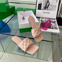 S-shoe B.O.T.T.E.G.A V.E.N.E.T.A Spring Summer Design Slipper Fashion Lingge Sandal Shoes Large Size Line-styled Outdoor Beach Holiday Slides Flat Heel Open Toe Flip Flop Slippers