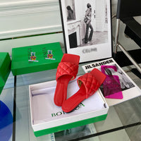 S-shoe B.O.T.T.E.G.A V.E.N.E.T.A Spring Summer Design Slipper Fashion Lingge Sandal Shoes Large Size Line-styled Outdoor Beach Holiday Slides Flat Heel Open Toe Flip Flop Slippers