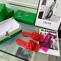 S-shoe B.O.T.T.E.G.A V.E.N.E.T.A Spring Summer Design Slipper Fashion Lingge Sandal Shoes Large Size Line-styled Outdoor Beach Holiday Slides Flat Heel Open Toe Flip Flop Slippers