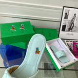 S-shoe B.O.T.T.E.G.A V.E.N.E.T.A Spring Summer Design Slipper Fashion Lingge Sandal Shoes Large Size Line-styled Outdoor Beach Holiday Slides Flat Heel Open Toe Flip Flop Slippers