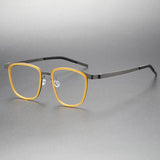 Eyeglasses Square Denmark Linde 9717 Titanium No Screw Korea Glasses Frames Optical Ultra-light Business Men's Reading Glasses