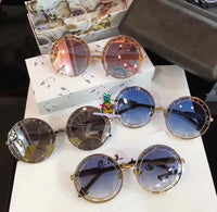 S-sunglasses Round frame Clock pattern Metal eyeglass frame for w.a.n.g.d.e.r.l.a.n.d clock