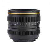 E-Electronic Kamlan lens 50mm F1.1 APS-C Large Aperture Manual Focus Lens Standard Fixed Focus APS-C Frame Mirrorless Lens Cameras lentille Camera Lens For Canon EOS-M NEX Fuji X M4/3 Cameras