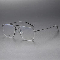 Fashion 5517 High Quality Denmark Titanium No Screw Men Glasses Frames Optical Ultra-light Business Suqare Computer Reading