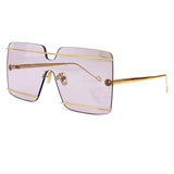 Brand Sunglasses Rimless Sun Glasses High Quality Summer Driving Women  Design Glasses Female Eyewear Oculos De Sol