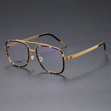 Optical Lenses Denmark Linde 9911 Titanium No Screw Korea Glasses Frames Optical Ultra-light Business Square Reading Glasses Men