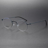 Denmark Titanium Screwless Korea Glasses Frames Optical Ultra-light Business Round Prescription Diopter Titanium Eyeglasses Men