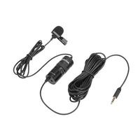 E-Electronic BOYA BY-M1 PRO Audio Video Record Lavalier Lapel Clip Microphone for iPhone Android Mac Vlog Mic for DSLR Camcorder Recorder