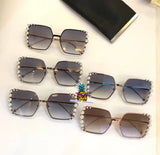 S-sunglasses Fendi Italy Designer Eyeglass Frames Glasses Pearl decoration Full frame for FF0296