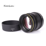 E-Electronic Kamlan lens 50mm F1.1 APS-C Large Aperture Manual Focus Lens Standard Fixed Focus APS-C Frame Mirrorless Lens Cameras lentille Camera Lens For Canon EOS-M NEX Fuji X M4/3 Cameras