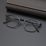 D7216 Handmade Titanium Acetate Optical Eyeglasses Frame  For Men and Women Fashion Retro Myopia Glasses Glasses