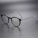 Luxury Man Glasses Round Denmark Linde 6603 Titanium No Screw Korea Glasses Frames Optical Ultra-light Business