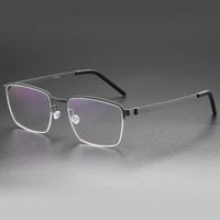Woman's Eyeglass Denmark Linde 7426 Titanium No Screw Korea Glasses Frames Optical Ultra-light Business Titanium Eyeglass Frames