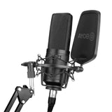 E-Electronic BOYA BY-M1000 Condenser Microphone Large Diaphragm 3 Polar Patterns for Singer Songwriter Podcaster Voiceover Artist Studio Mic