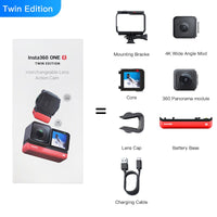 E-electronic XINPU New Insta360 ONE R 5.3K 360 5.7K 4K Multi-Module Camera For Vlogging Twin Edition 360 Edition Modular Action Camera Mini Cameracamera para sa potograpiya 5M Body Waterproof Supports FlowState Stabilization Voice Control Slow