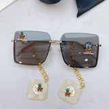 S-sunglasses gucci Mens Polarized Sunglasses Half-rim Sports Sun Glasses For GG3328 Half-Rimmed Sunglasses Matching Pendant For Women Retro Sun glasses Semi-Rimless Square Eyewear