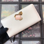 A-accessories GUCCI NO.524291 19-10-2.5cm Women’s Long PU Leather Wallet with Credit Card Holders Money Organizer Zipper Purse Wristlet Handbag