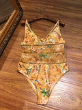 D-clothing Zimmermann Women's Ruffled One Piece Swimsuit Solid Adjustable Strap Bathing Suits Swimwear