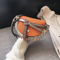 L-package 18-13-5cm Women Crossbody Satchel Bag Small Saddle Purse and Tote Shoulder Handbags