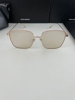 S-sunglasses Men's UV-Proof Strong Light Sunglasses For Diane Classic Silver Square Frame 99.9% UV Protected Brown Lenses for Driving Eye Glasses Reflective Lenses Big Face