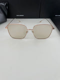 S-sunglasses Men's UV-Proof Strong Light Sunglasses For Diane Classic Silver Square Frame 99.9% UV Protected Brown Lenses for Driving Eye Glasses Reflective Lenses Big Face