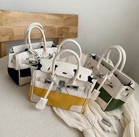 L-package big:26-20-14cm small:21-15-11cm Designer Handbag Top Handle Padlock Women's Leather Bag