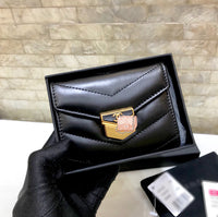 A-accessories NO.81223 11-9cm Women's Short Leather Card Holder Purse Zipper Buckle Elegant Clutch Wallet