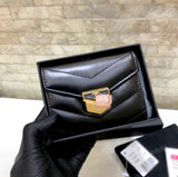 A-accessories NO.81223 11-9cm Women's Short Leather Card Holder Purse Zipper Buckle Elegant Clutch Wallet