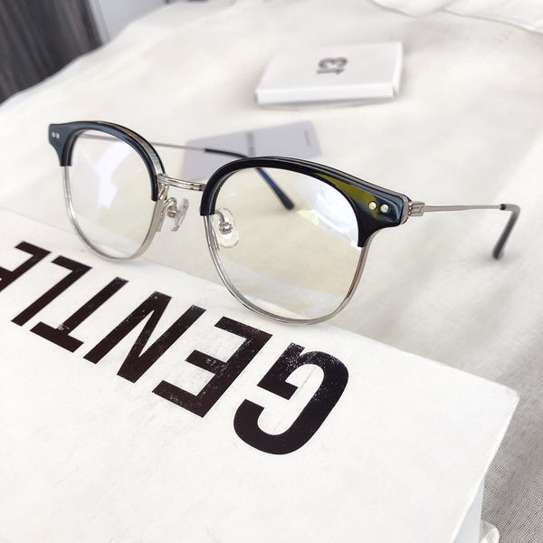 S-sunglasses 2021 Gentle Anti Radiation Glasses For Alio With White Round Case Retro Round Glasses Frame Anti Blue Light Eyeglasses Round Oversized Antiradition Replaceable Lens in Full Metal Frame Computer Eyewear for Women and Men