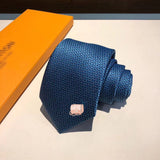 A-accessories Louis Vuitton Men's Cotton Solid Stripe Skinny Tie Slim Necktie For Wedding Party