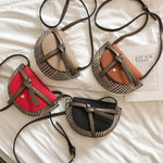 L-package 18-13-5cm Women Crossbody Satchel Bag Small Saddle Purse and Tote Shoulder Handbags