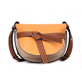 L-package Women Gate Saddle Shaped Crossbody Bag Shoulder Purse ce leather Adjustable shoulder owhidstrap