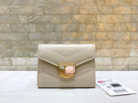 A-accessories NO.81223 11-9cm Women's Short Leather Card Holder Purse Zipper Buckle Elegant Clutch Wallet