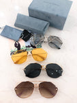 S-sunglasses F.O.R A.R.T‘S S.A.K.E casino Sunglasses for Women, Cat Eye Mirrored Flat Lenses Metal Frame Sunglasses UV400 62-16-145