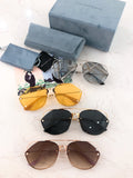 S-sunglasses F.O.R A.R.T‘S S.A.K.E casino Sunglasses for Women, Cat Eye Mirrored Flat Lenses Metal Frame Sunglasses UV400 62-16-145