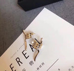 J-jewelry Celine Simple Fashion Knotted Stud Earrings for Women Creative Personality Twist Earrings Jewelry