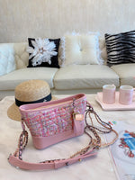 M-Handbag 20-15cm Tweed Crossbody Purse Multi-Color Striped Lattice Cross Body Shoulder Purse Bag Tote Handbag for Women