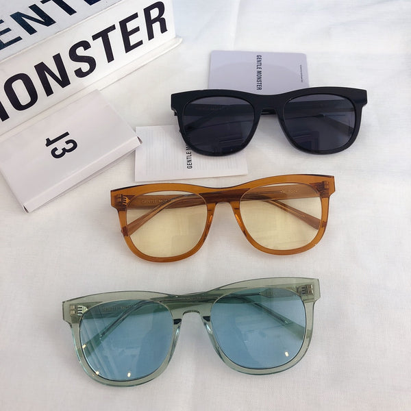 S-sunglasses New Gentle Monster man or Women eyeware Cat Eye Mirrored Flat Lenses Street Fashion Metal Frame Women Sunglasses For W BACK 01