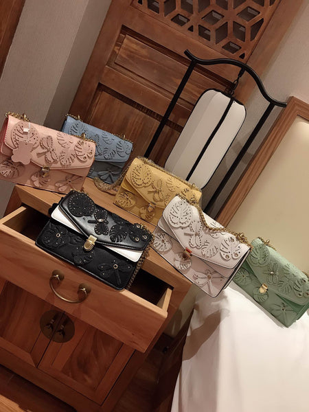 M-Handbag M.K 22-15cm Women Bag Floral Embroidery Crossbody Wallet Bag Mini Phone Purse