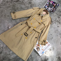 D-clothing Burberry Women's Causal Double Breasted Spring Fall Long Trench Coat with Belt