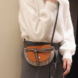 L-package 18-13-5cm Women Crossbody Satchel Bag Small Saddle Purse and Tote Shoulder Handbags